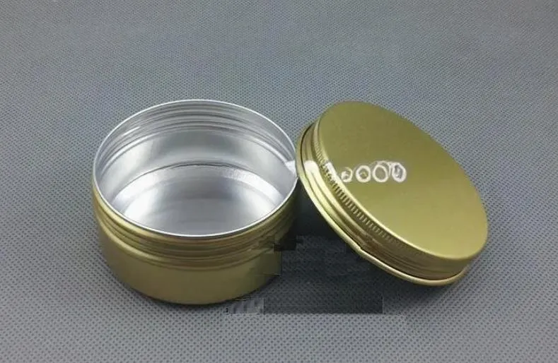 Classic 80G 80ML Aluminum Jar Gold Color Aromatherapy Jar Fragrance Smoke Box Metal Cream Container 50pcs/Lotgood quantity