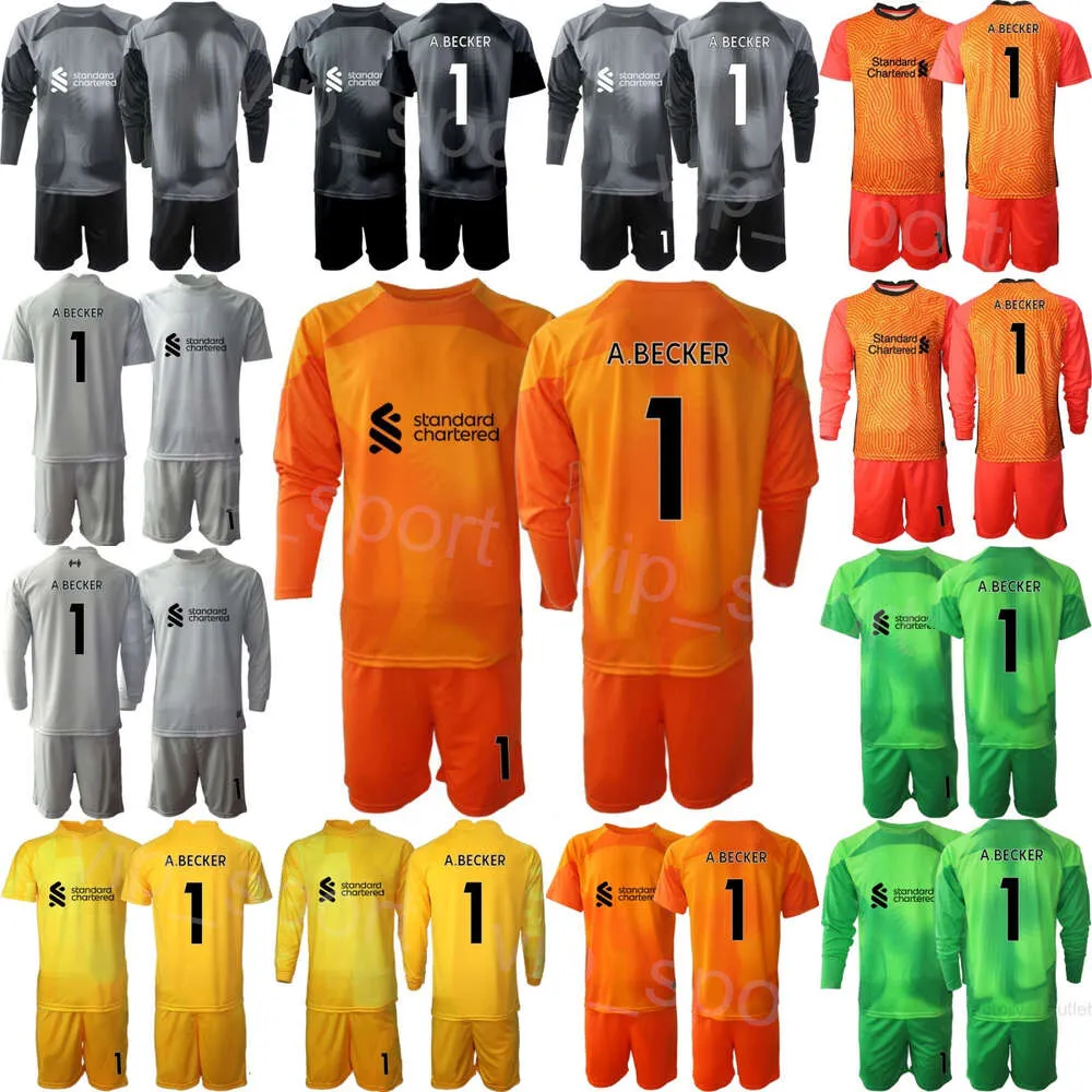 Club Team 22/23 Man Soccer Goalie Gk 1 Alisson Becker Jerseys Set målvakt Lång ärm 13 Adrian 25 Pepe Reina 22 Simon Mignolet Football Shirt Kits Sport Liwupu