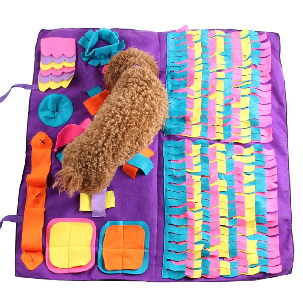 Jouets tapis de reniflage pour chiens de compagnie, couverture d'entraînement pour renifler les chiots, jouets interactifs pour la recherche de nourriture, jouet Puzzle pour soulager le Stress