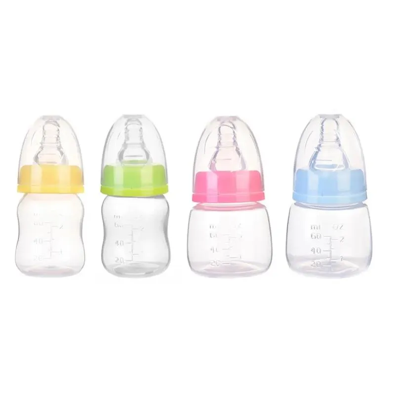 60 ml Zuigfles Natuurlijk Gevoel Mini Verpleging PP Fles Standaard Kaliber voor Pasgeboren Baby Drinkwater Voeden Melk Vruchtensap