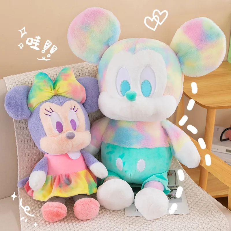 Wholesale anime couple tie-dye Dazzle cute plush toys children's games playmates holiday gift room decorations
