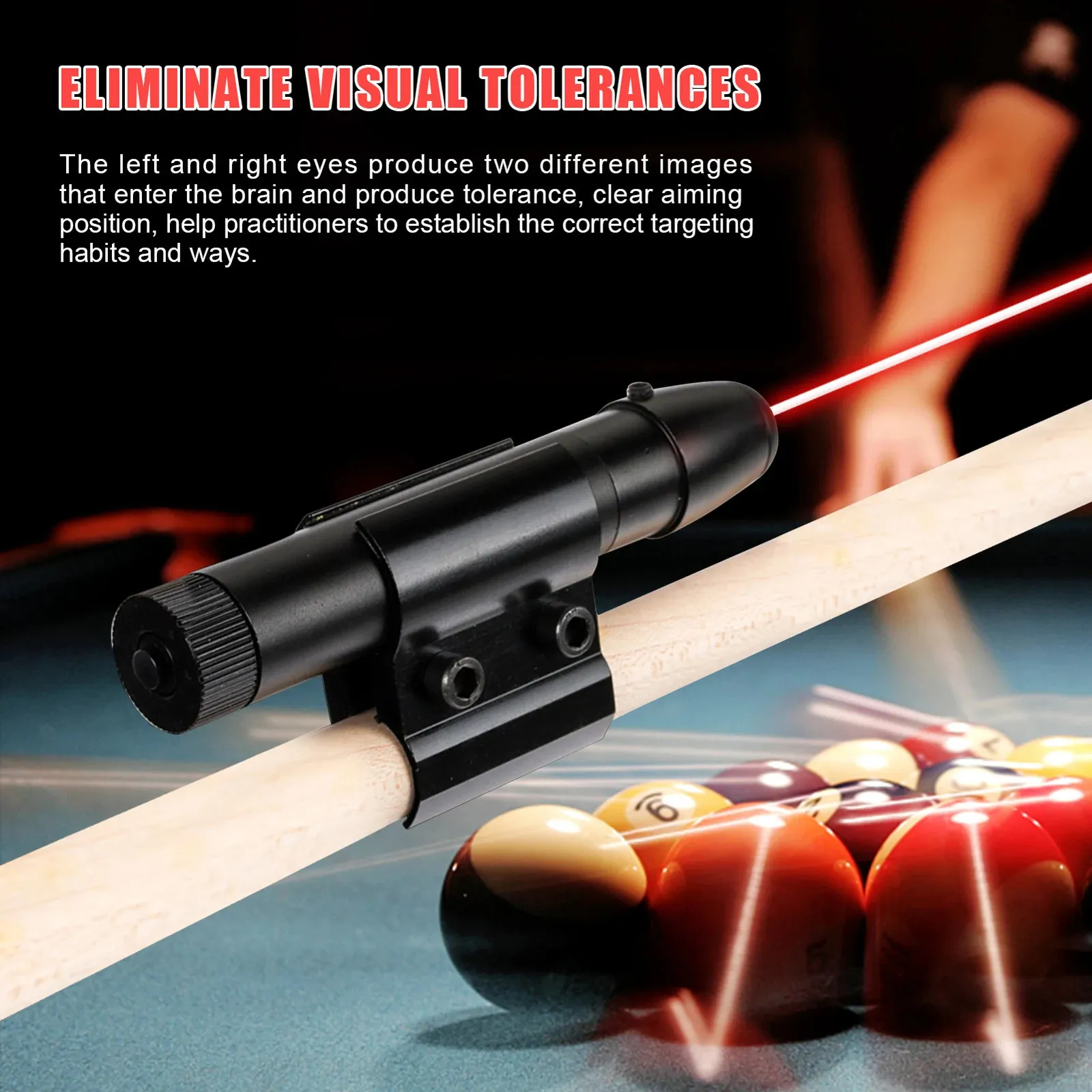 Pool Snooker Cue Laser Sight Billiard Training Equipment Exerciser  Accessories