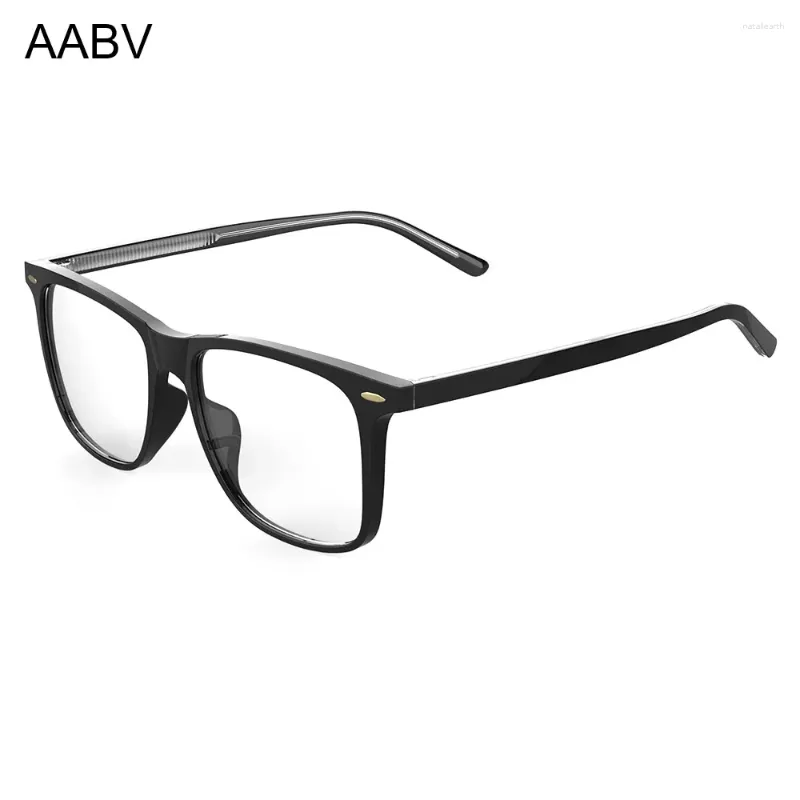 Lunettes de soleil AABV Anti Blue Light Lunettes d'ordinateur Carré Faux Lentilles optiques transparentes pour femmes Hommes Lunettes claires 2024