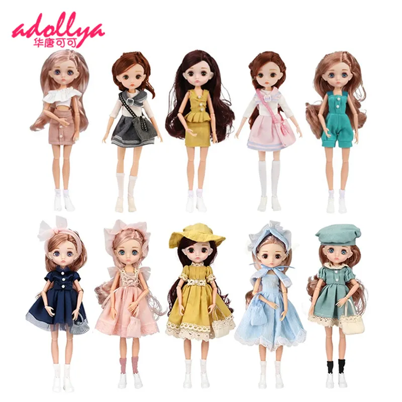 Bebekler Adollya 16 BJD Hareketli Eklemler Kızlar İçin Mini Bebek Tam Prenses Kadın Vücut Aksesuarları Kawaii Toys 230427