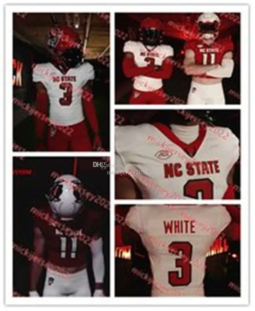 2023 NC State Wolfpack Jersey 28 Zack Myers 7 Shyheim Battle 7 MJ Morris 13 Travali Price NC State Football Jerseys Personalizado Costurado Mens Você