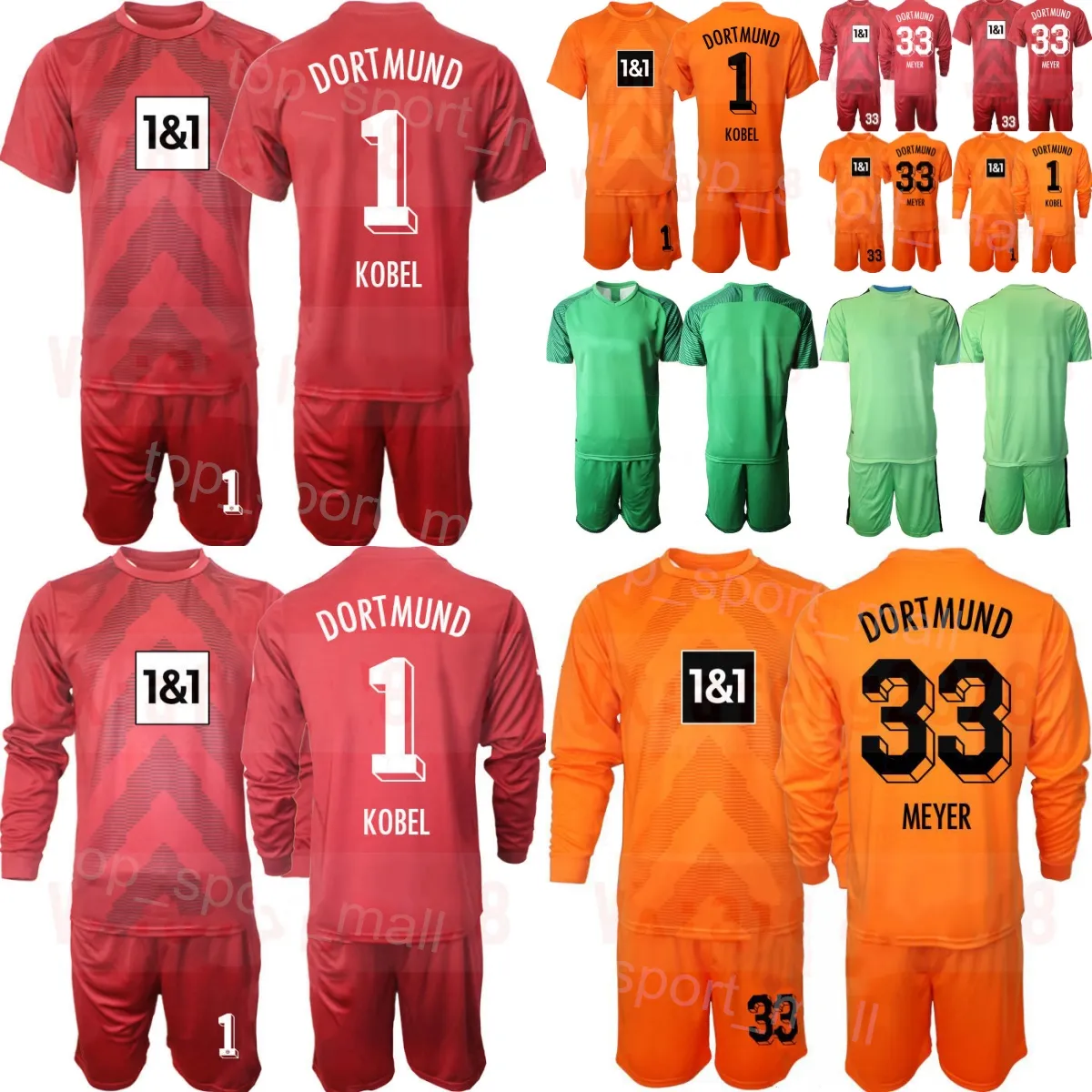 Club Team Heren 22-23 Borussia Doelman Dortmund Gregor Voetbalshirt Set Lange Mouw GK Meyer Roman Burki Roman Weidenfeller Stefan Klos LOTKA Voetbalshirtsets