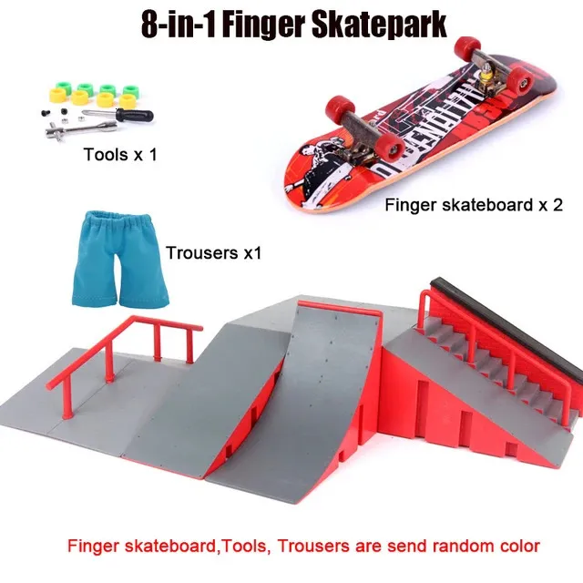 Finger Skate Park 5 En 1 – Set De Rampas Y 2 Monopatines De Dedos Para Montar | Juguete Educativo De Coordinación Y Creatividad