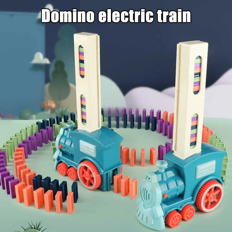 Train Dominos À Pose Automatique Pour Enfants, Voiture Électrique