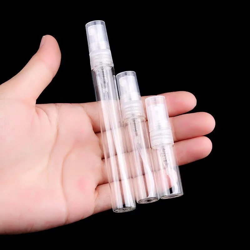 3 ml 5 ml 10 ml Mini verre transparent huile essentielle bouteille de parfum vaporisateur atomiseur portable voyage contenant cosmétique bouteille de parfum Jxoxt