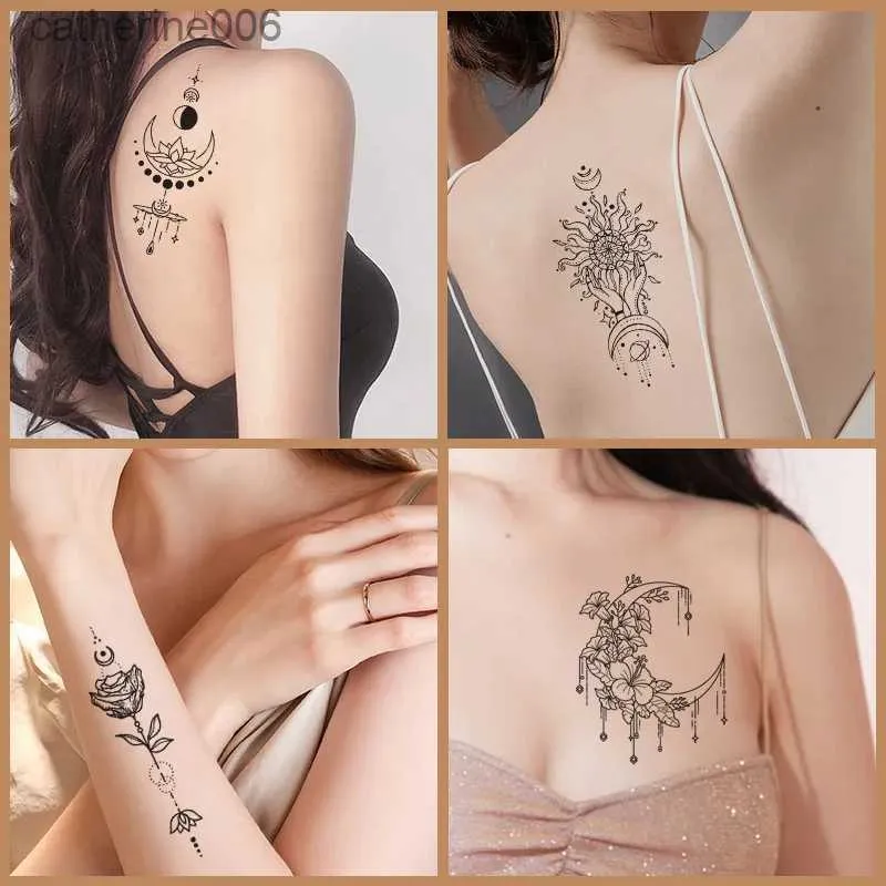 Tattoos Farbige Zeichnung Aufkleber 30er Set Tatuajes Temporales Sexy Fake Tattoo für Frau Hände Arm Körper Wasserdicht Temporäre Tattoos Tatouage Temporaire FemmeL2