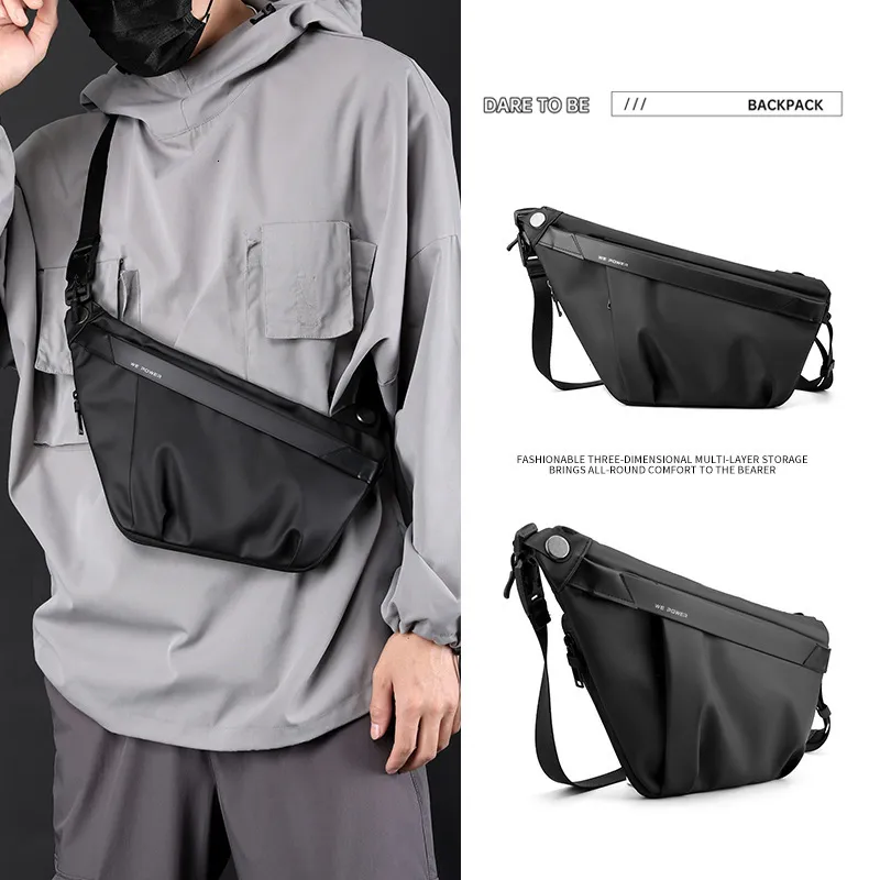 External Frame Packs Men's Large Capacity One Shoulder Crossbody Bag Business Casual Chest Digital Storage Personal Anti Theft 230427