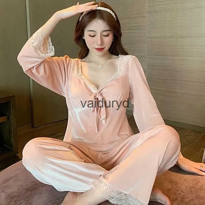 Home Clothing Ensembles de pyjama femmes ular Sexy élégant nouveauté confortable mode offre spéciale Style coréen printemps mince maison vêtements Ins Simple Youngvaiduryd