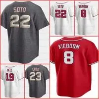 Baseball Jersey Carter Kieboom Nelson Cruz Josh Bell Keibert Ruiz Lane Thomas Cesar Hernandez Stephen Strasburg Luis Garcia Yasel Antuna 8