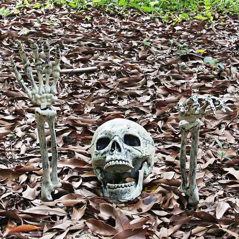 Garden Decorations Halloween Decoration Props Simulation Skeleton Hand Bone Party Family Outdoor Secret Room Horror 231127