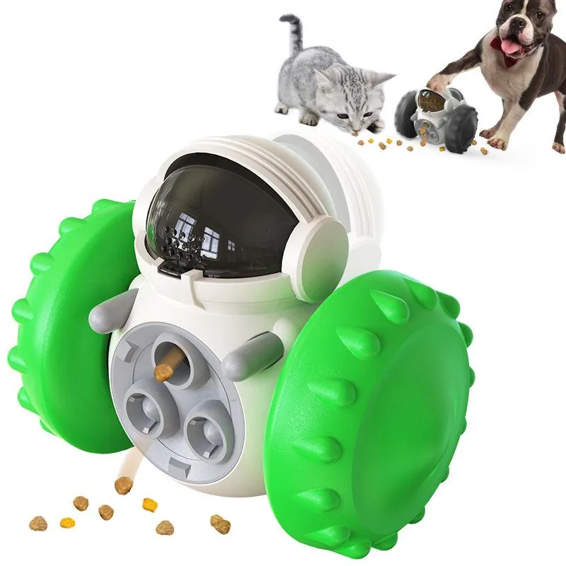 Interactief voerspeelgoed voor honden en katten Slow Feeder Traktatiedosering Puzzelspeelgoed Robotvormig huisdiervoer Disponsor Tumbler Accessoires voor huisdieren