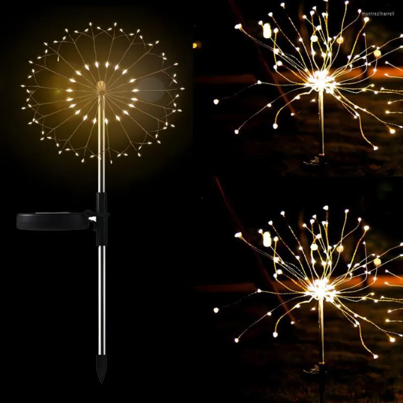 Solar Lights 120/150 LED Fireworks Lamp Garden Decoration Outdoor Lawn Light Year Christmas