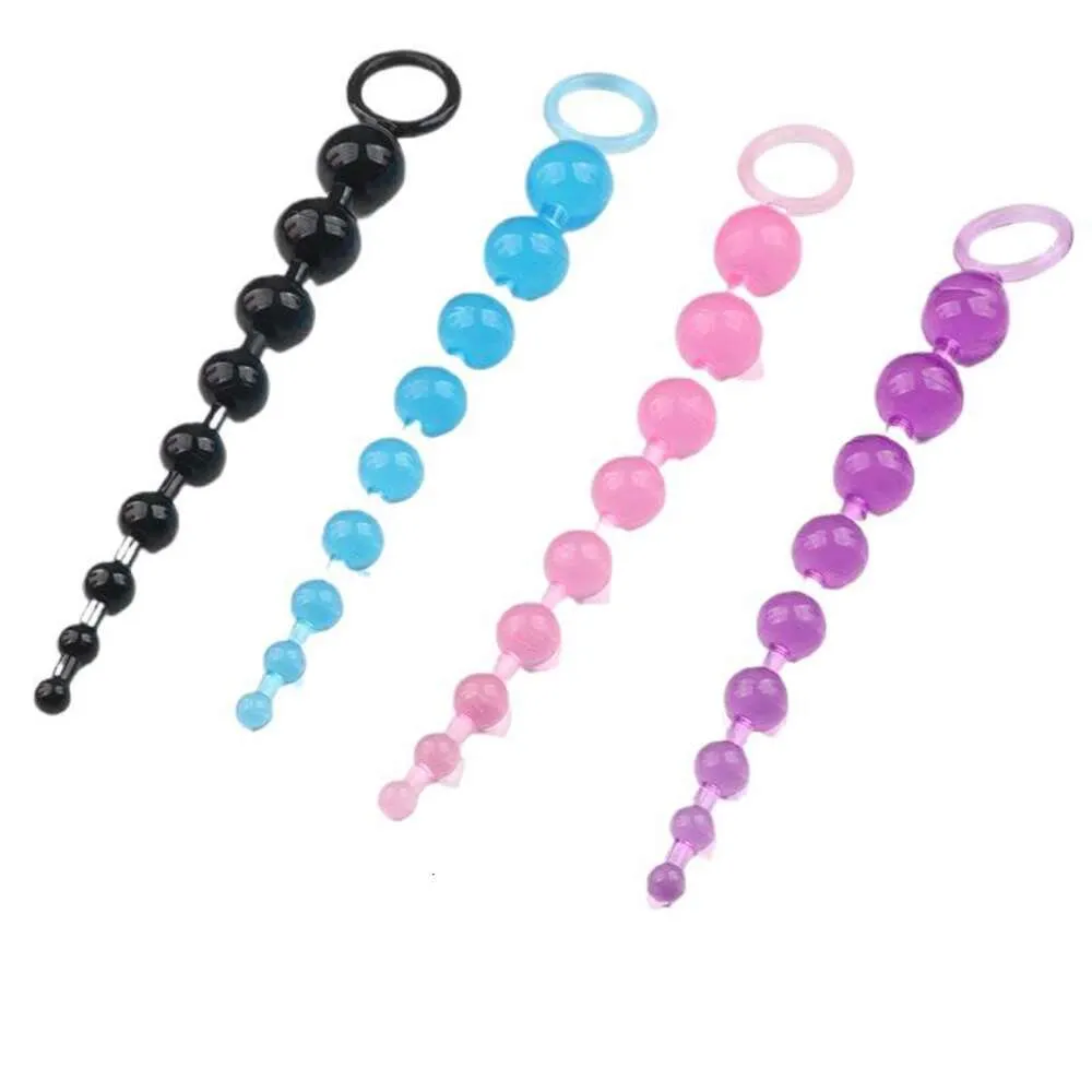 Giocattolo del sesso Massaggiatore New Jelly Anal Beads Orgasmo Plug vaginale Gioca Pull Ring Ball Stimolatore Butt Toy per uomini adulti Donne Gay Male