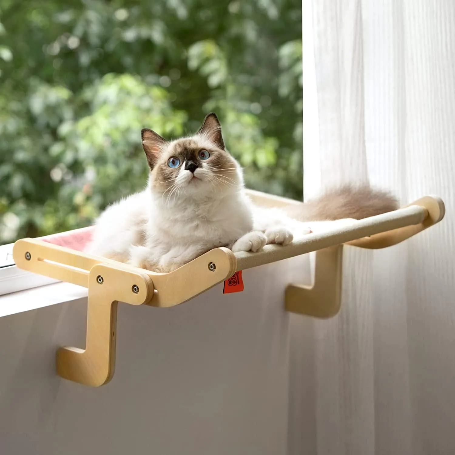 Mats Cat Hanging Bed Window Sill Seat Hammock Adjustable Durable Steady Pet Bed AllAround Sunbath Space Saving Cat Window Perch