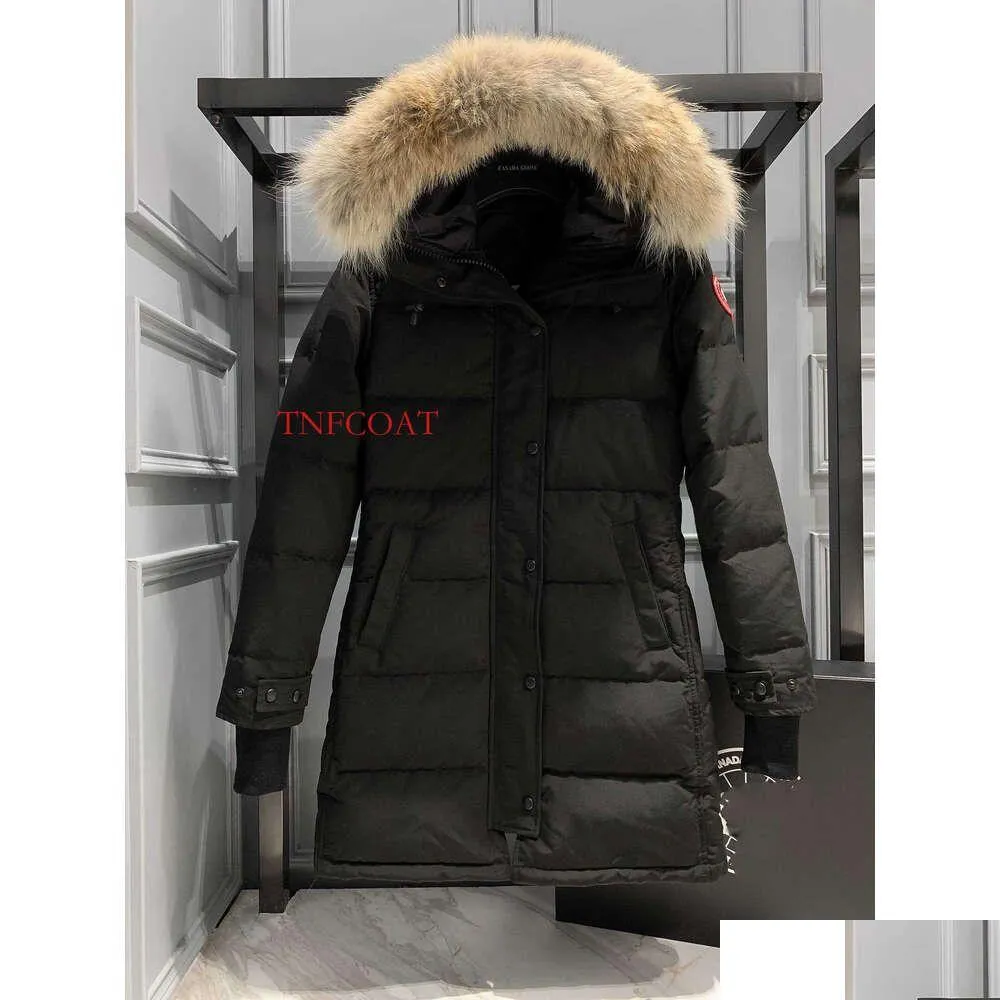 Designer Canadian Goose Down Parka For Women Mid Length Puffer Jacket
