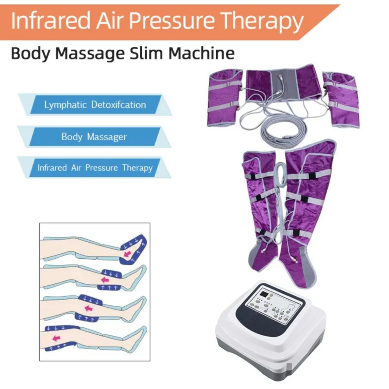 Slimming Machine 16 Pieces Air Bags Air Pressure Massage Body Slimming Fat Loss Body Detox Beauty Machine