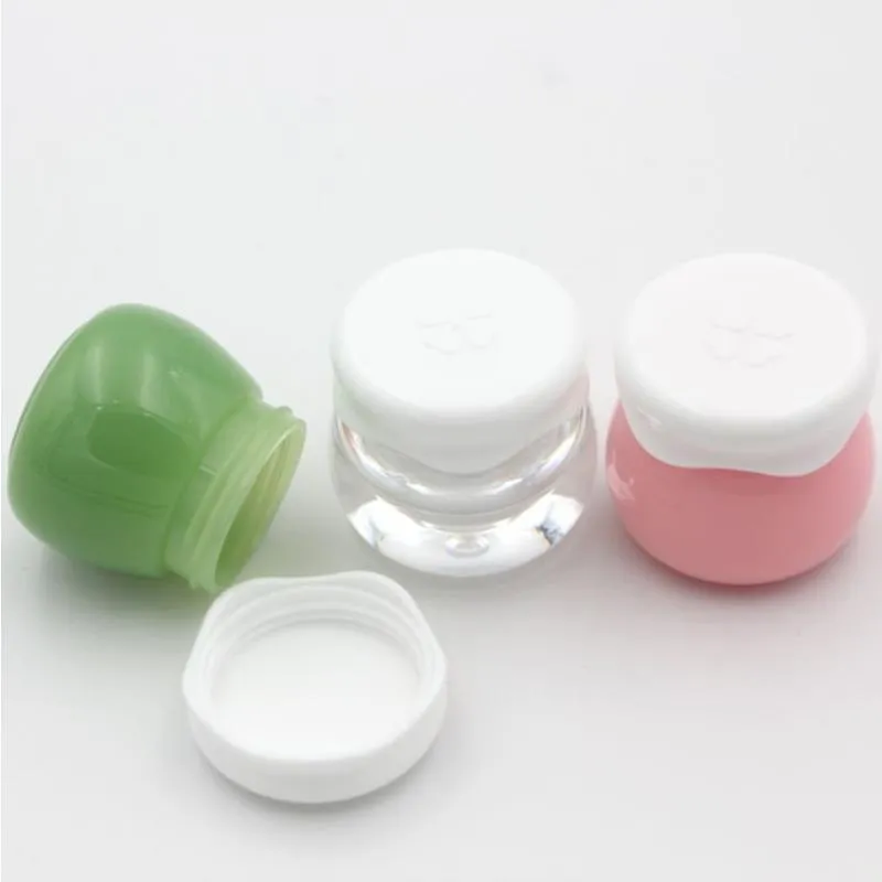 Kosmetyka mała mini słojka butelka 10G różowe zielone plastikowe pojemniki do kosmetyków makijaż makijaż pusty krem