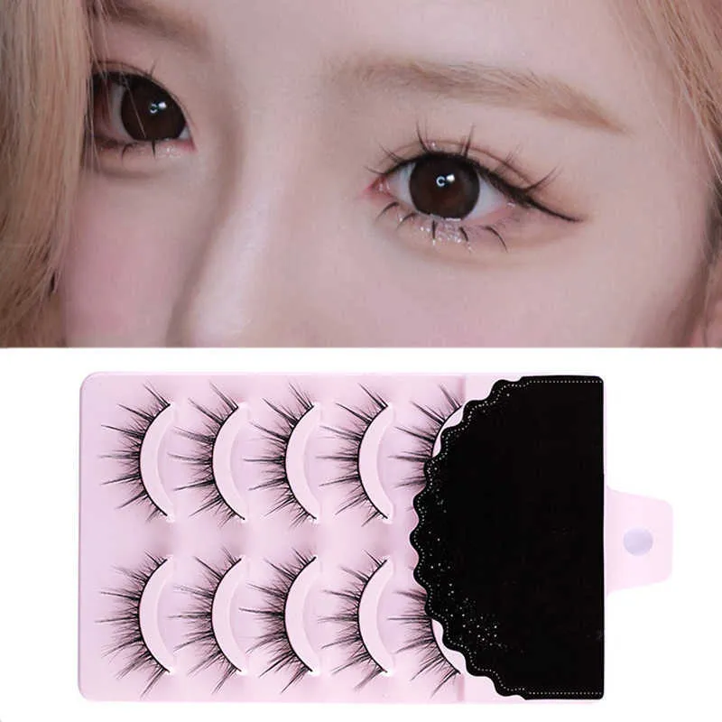 3 PCFalse Eyelashes Cosplay Lash Extension False Eyelashes 5 Pairs 3D Japanese Fairy Lolita Eyelashes Daily Eye Makeup Tool Z0428