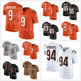 1 JaMarr Chase Football Jersey Joe Burrow Sam Hubbard Logan Wilson Mixon ``Bengals``Tee Higgins Evan McPherson 83 Tyler Boyd Trey Hendrickson Andrei Iosivas