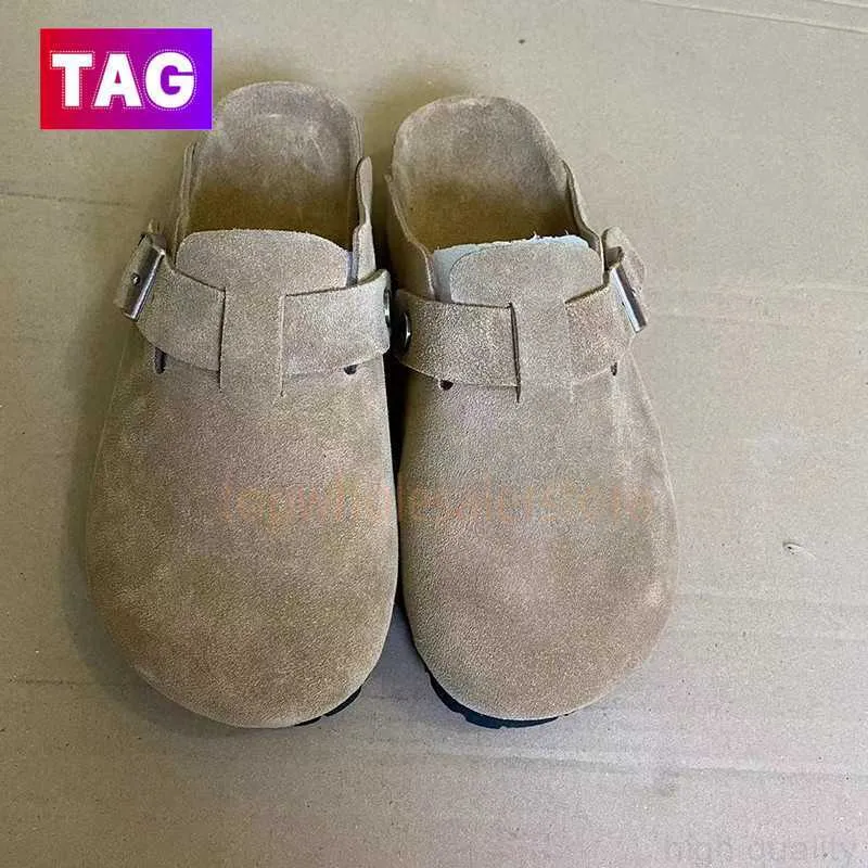 Pantoufles Nouvelles sandales Designer femmes Boston Clogs Slides Allemagne Cork fourrure slide hommes mocassins chaussures femmes cuir daim taupe pantoufle