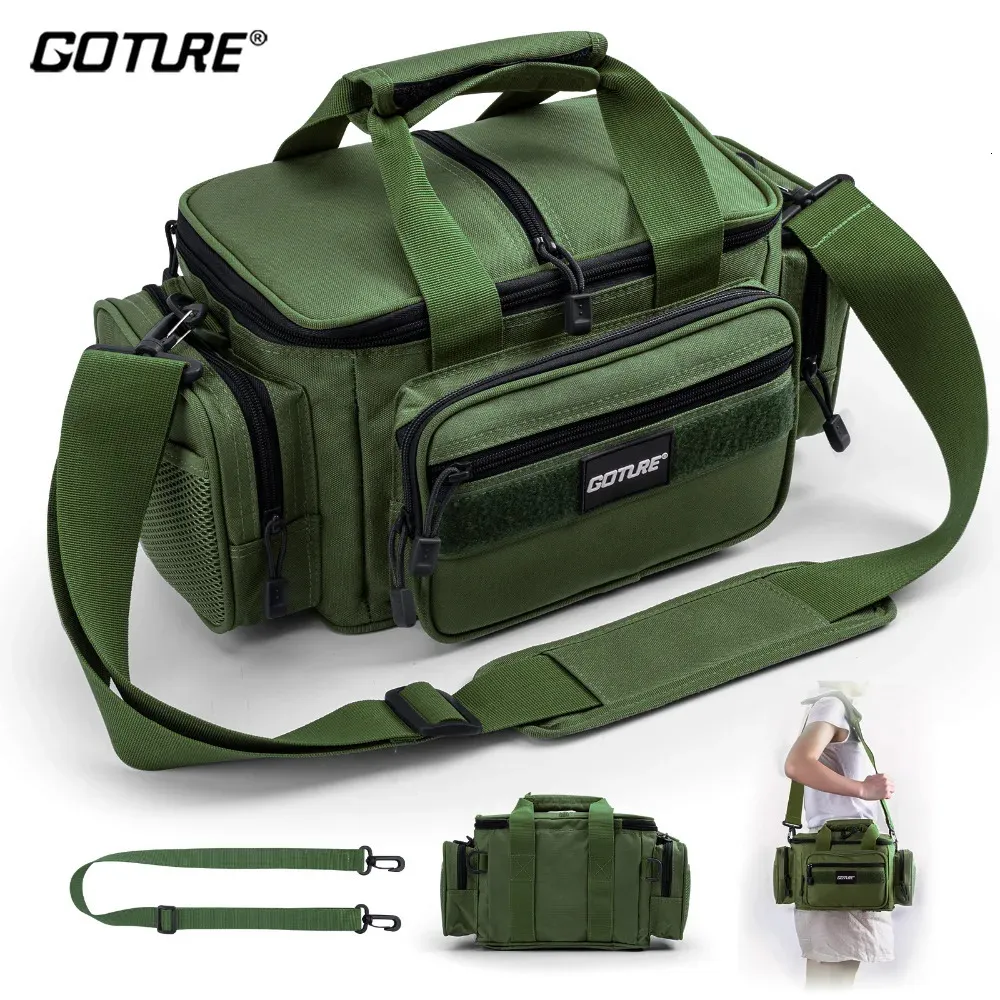 Outdoor Bags Goture Shoulder Crossbody Fishing 600D Oxford Fabric Durable High Capacity Storage Gear for Men Outdoors Bag y231129