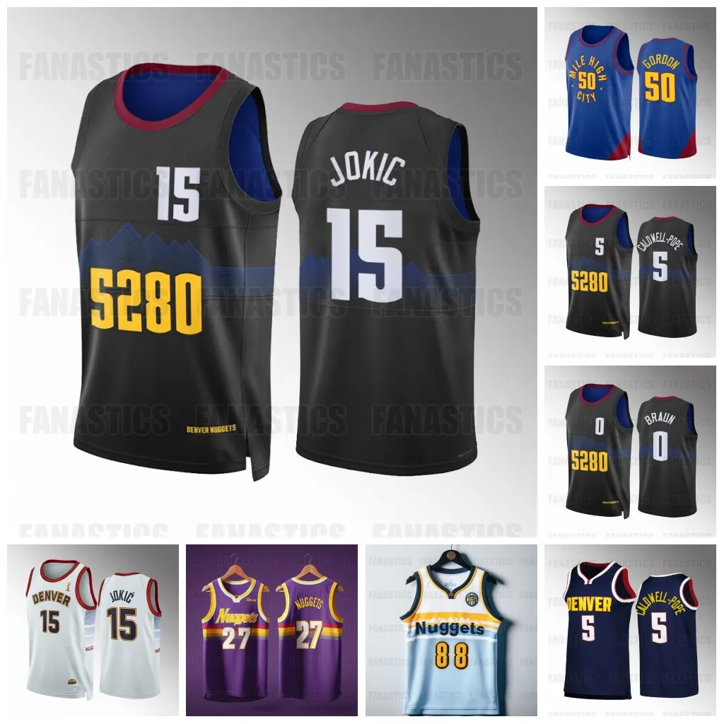 15 Jokic 27 Murray 2023 24 New Nuggets Jerseys 13 Bryant Michael 1 Porter Jr. Peyton 8 Watson Christian 0 Braun Bruce 11 Brown 14 Smith Custom 0 Holiday Custom