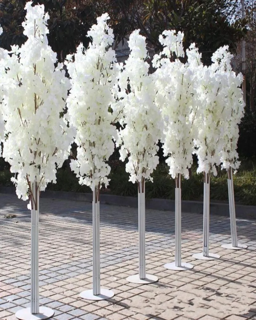 Bröllopsdekoration 5ft Tall Slik Artificial Cherry Blossom Tree Roman Column Road för Wedding Party Mall öppnade Props5189610