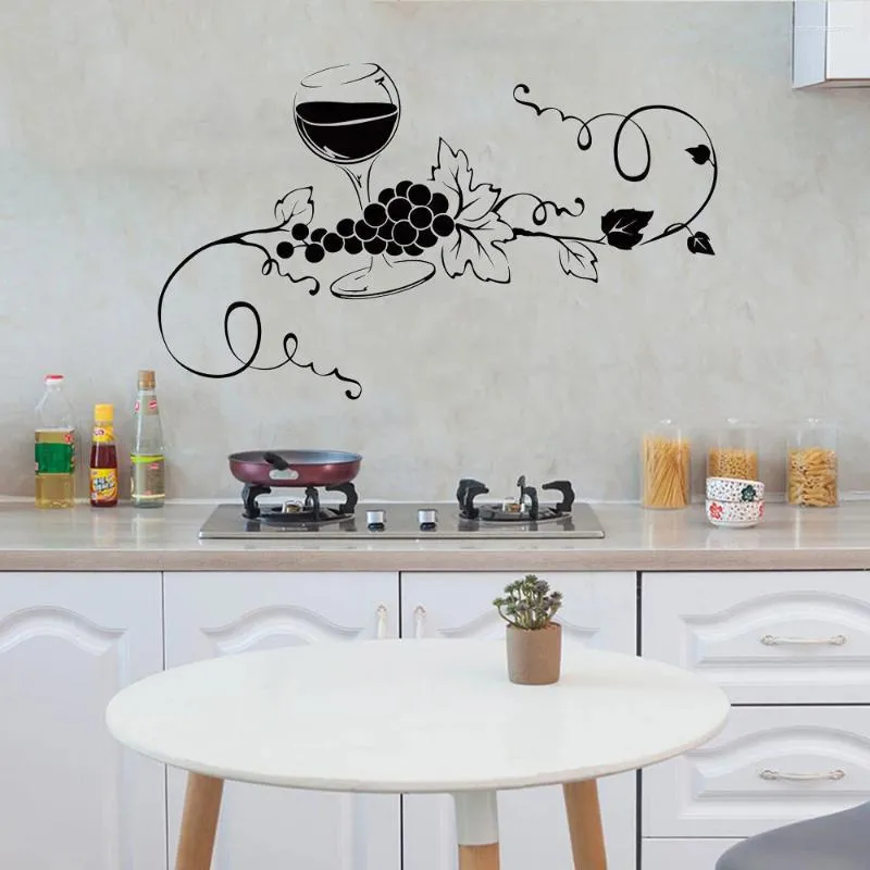 Autocollants muraux cuisine créative pour magasin de vin, sparadrap de décoration de la maison, autocollant d'art Mural sur le