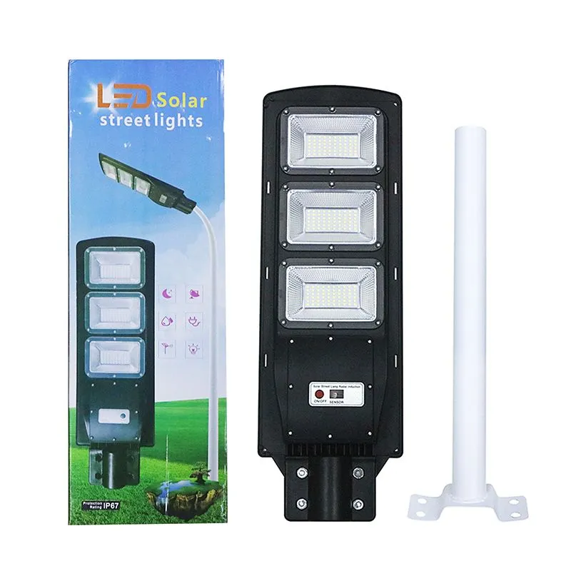 All in One Solar LED Street Light 30W/60W/90W LED Solar Light PIR Motion Sensor Timing Lamp+ Remote Control for Plaza Garden