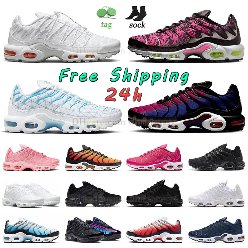 free shipping running shoes tn plus barcelone mens big size us 12 eur 46 terascape triple black utility white atlanta tns tuned unity rise marseilles dhgates trainers