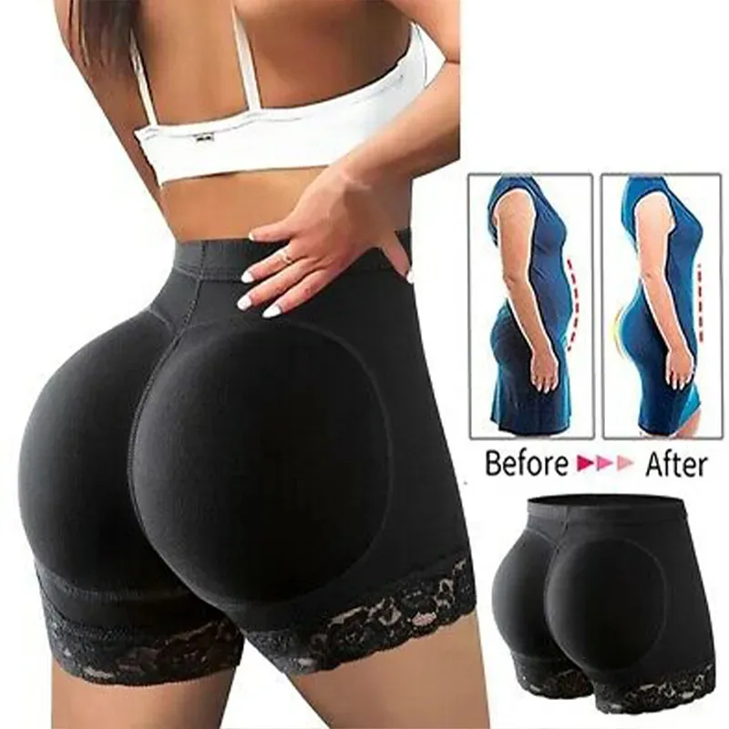 Taille Tummy Shaper Femmes Sous-vêtements Faux Fesse Corps Rembourré Sans Couture Culotte Sexys Hip Enhancer Haut Contrôle Court 231128