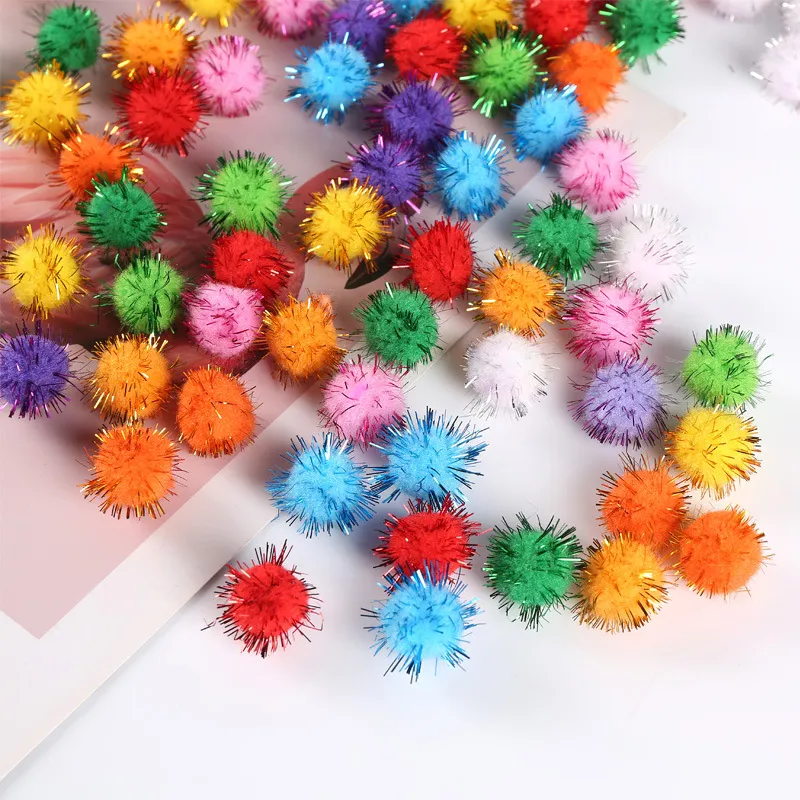 Frcolor 1000 Pcs Colorful Pom Poms Balls Fluffy Plush Balls Pom Pom  Accessories for Kids Children DIY Creative Crafts 
