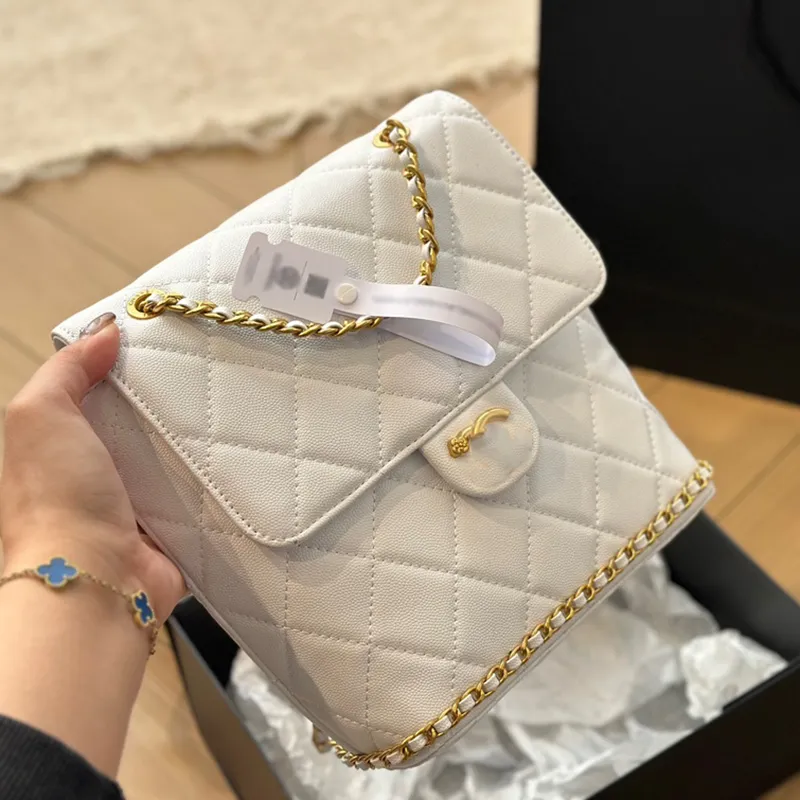 Clássico camélia dupla carta de luxo feminino designer mochila marca francesa moda corrente senhoras ombro bolsa