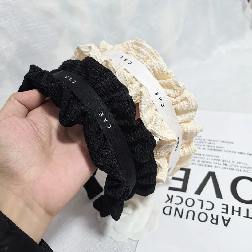 Coreano nuevo antiarrugas diadema de borde ancho Vintage negro regalos de lujo sombreros mujeres románticas regalo familiar bandas para el cabello para niña moda versátil lavado de cara diadema de maquillaje