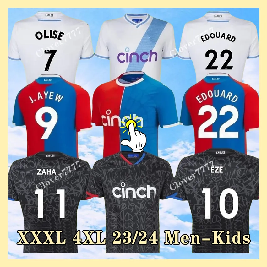 23 24 OLISE Crystal Soccer Jerseys 2023 2024 AFC Richmond ZAHA EZE J.AYEW Palace home Top Football shirt Kit BENTEKE SCHLUPP MATETA EDOUARD GALLAGHER jersey uniforms