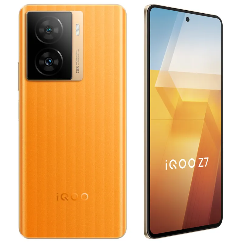 Vivo d'origine IQOO Z7 5G Mobile Phone Smart 8 Go RAM 128 Go 256 Go ROM Snapdragon 782G Android 6.64 "Affichage complet 64.0MP AR 5000MAH NFC OTG Face Wake Wake Imprint ID Phone cellule