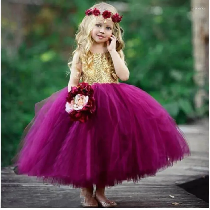 Девушка платья цветами для свадебного рукавов Bling 3d маленькие детские театрализованные платья вечеринка первое причастие
