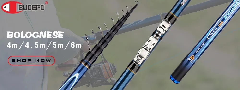 BUDEFO Telescopic SURF Spinning Fishing Rod 3.9/4.2/4.5/5.0/5.3/5.8m Carbon  Carp Travel Rods 80-150g Throwing Surfcasting Pole