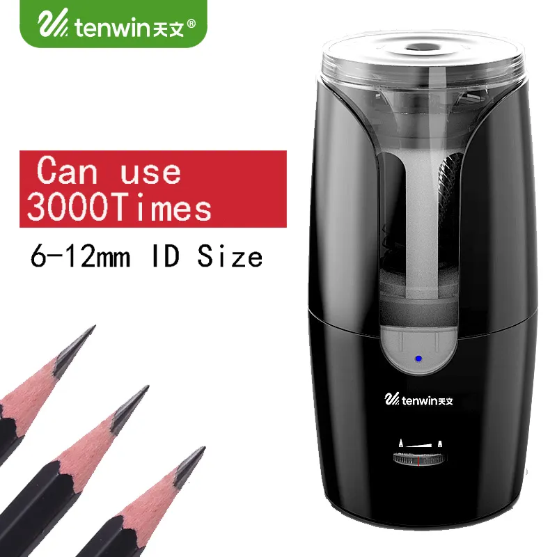 Pencil Sharpeners Tenwin Automatic Electric Sharpener Mechanical Bulk usb for Kid Education Office Supplies 230428