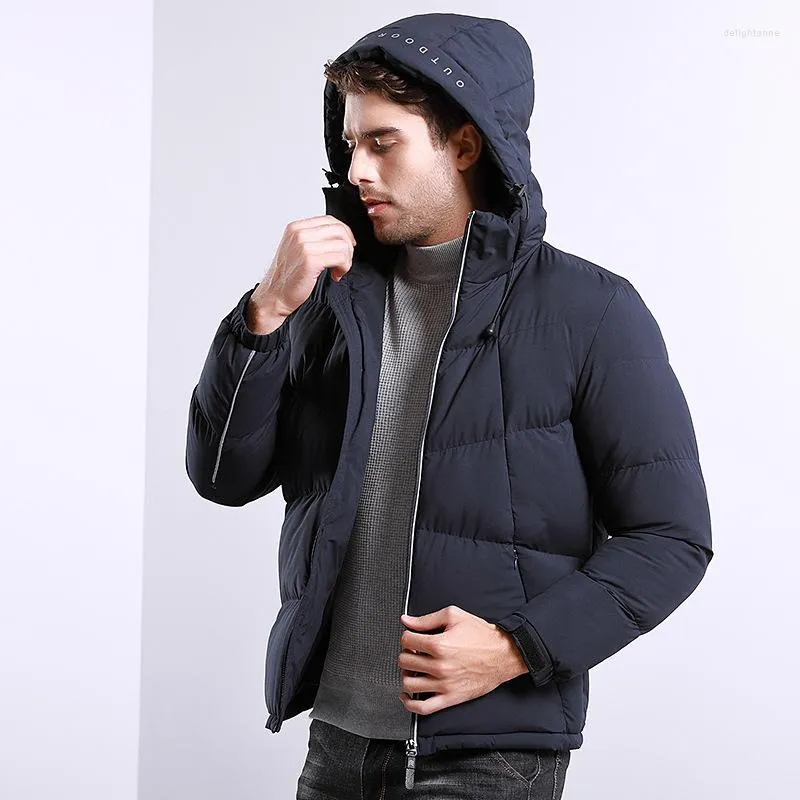 Masculino de inverno masculino parkas casual grosso e com capuz casacos de casacos da Inglaterra estilo sólido vermelho/preto/cinza casaco de zíper mais tamanho 4xl