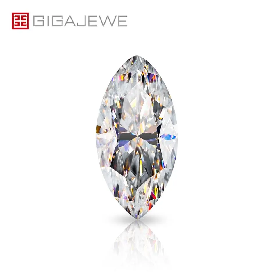 GIGAJEWE blanc D couleur Marquise taille VVS1 moissanite diamant 0 5-3ct pour la fabrication de bijoux manuel cut238o