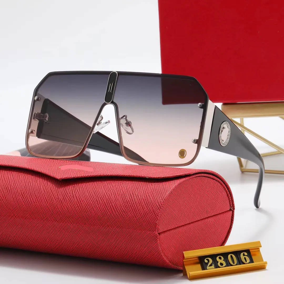 Gafas de sol de diseñador de lujo para mujer, gafas de sol con letras Carti, hombres, moda para hombre, al aire libre, atemporales, estilo clásico, gafas, retro, unisex, estuche de cuero rojo con logotipo dorado