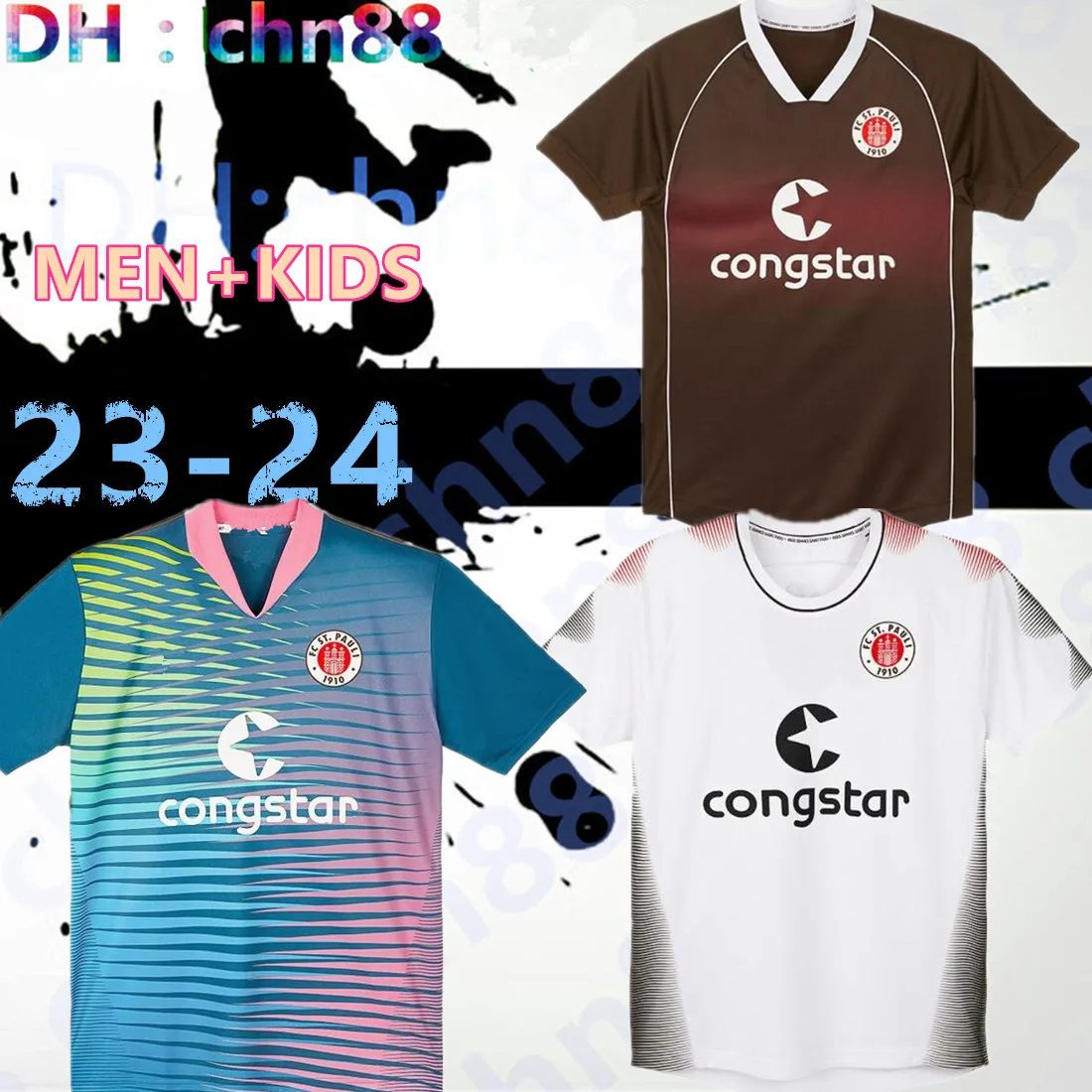 23 24 St Pauli Soccer Jerseys 2023 2024 White Becker Irvine Kyereh Hartel Maillots de Foot Smith Paqarada Medic Football قمصان Camesitas de Futol