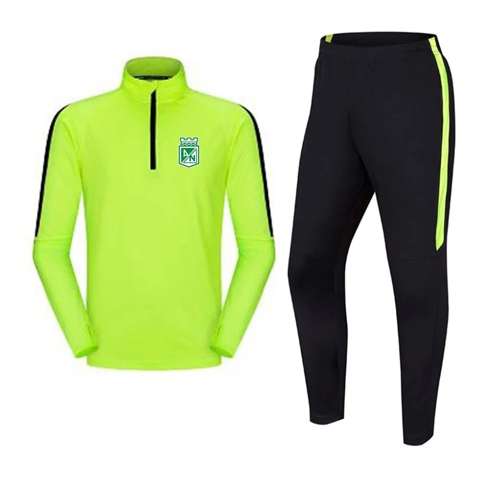 Atletico Nacional Men's Tracksuits Training Polyester Jacket Vuxen utomhus Jogging Kids Soccer Suit Size 24 Custom Badge293Z
