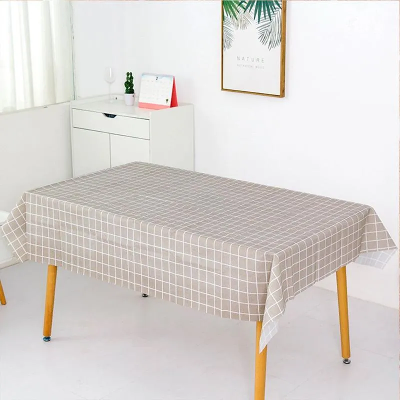 Nappe de table nappe à carreaux en plastique imperméable couverture de bureau vaisselle domestique