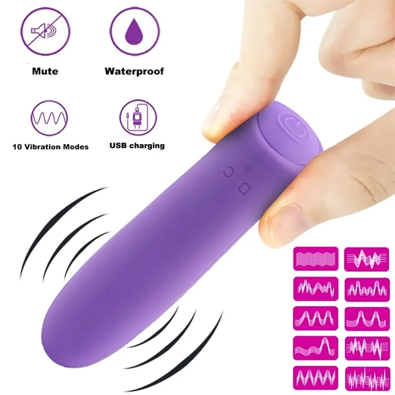 Vibratorer Luxury Mini Bullet Vibrator for Women Sex Toys G-Spot Clitoris Stimulator Kvinnlig Maturbator Vagina Vibration Vuxen Erotiska leksaker 231128